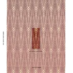 Schumacher 83401 Zebra Velvet Gold Plum fabric swatch