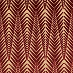 Schumacher 83401 Zebra Velvet Gold Plum fabric swatch