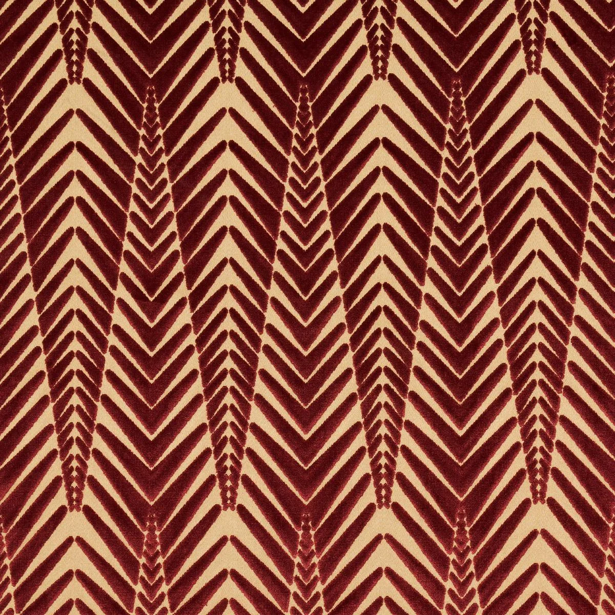 Schumacher 83401 Zebra Velvet Gold Plum fabric swatch