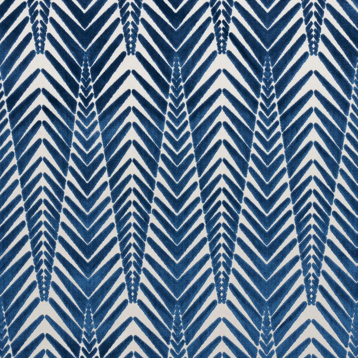 Schumacher 83400 Zebra Velvet Silver Blue fabric swatch