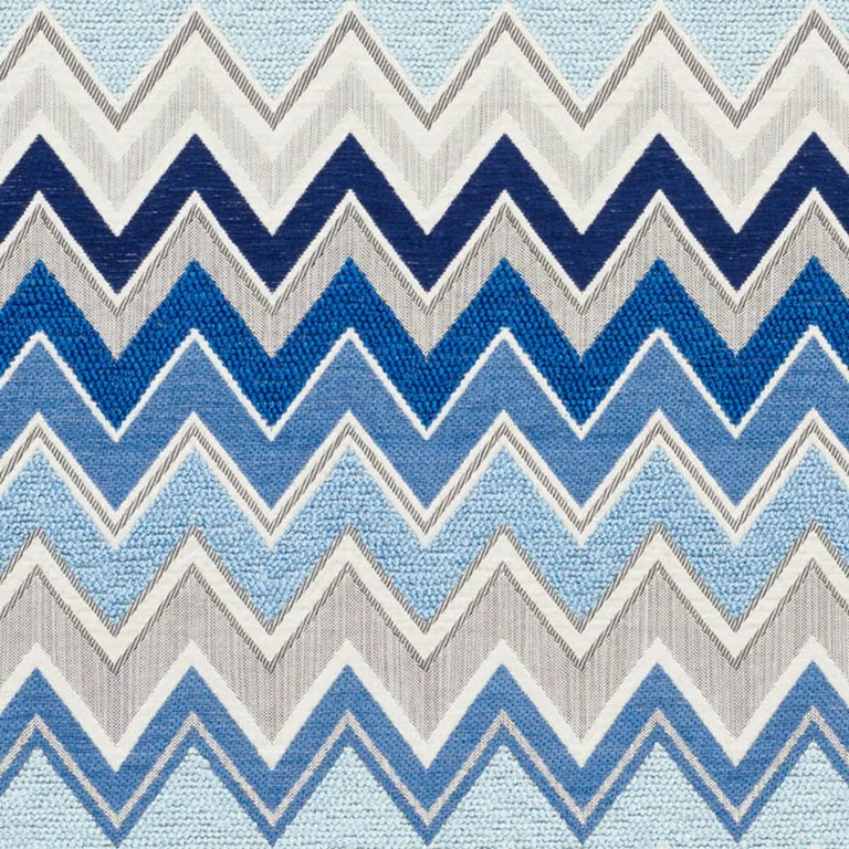 Schumacher 76300 Zenyatta Mondatta Ii Blue fabric swatch