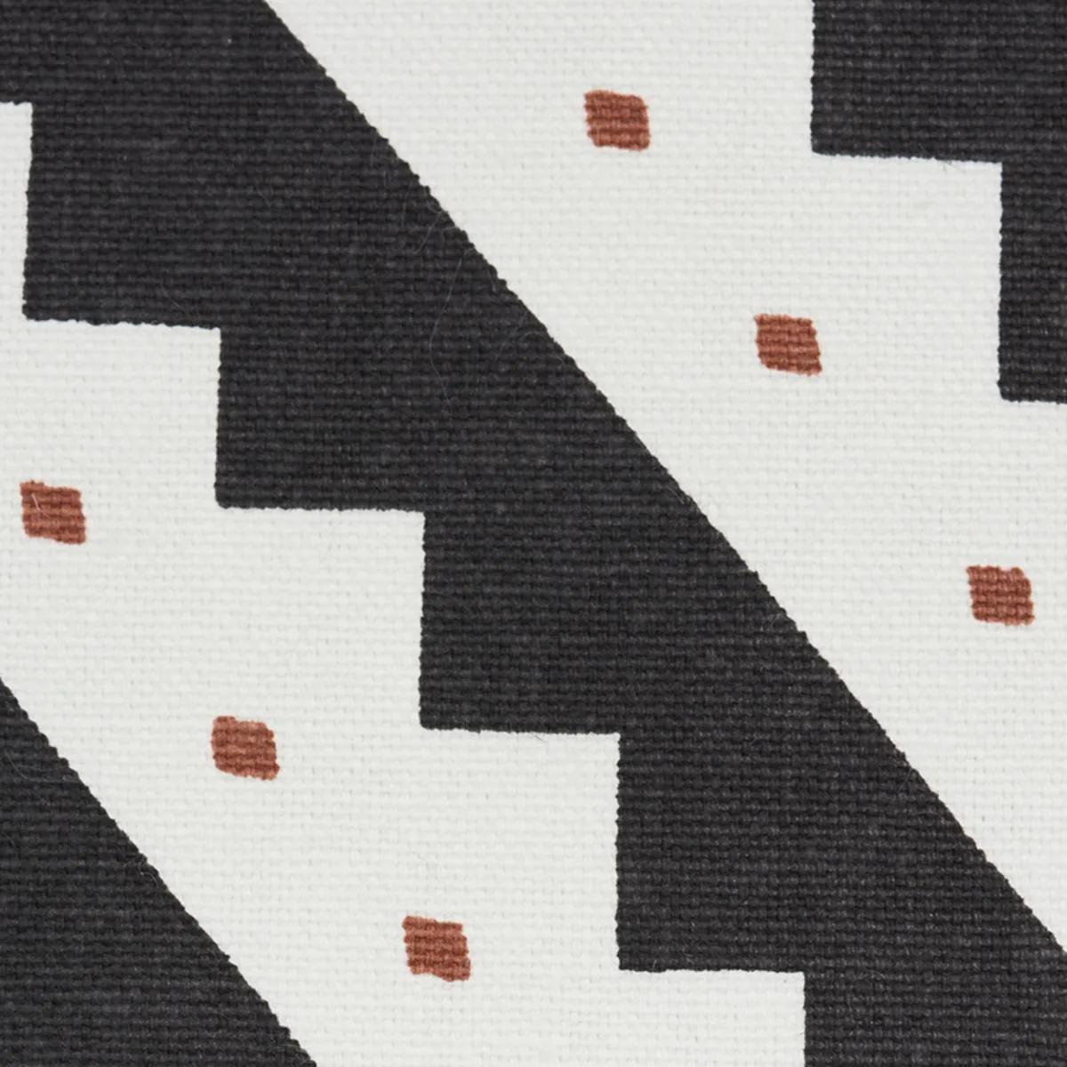 Schumacher 178021 Zeppelin Black fabric swatch