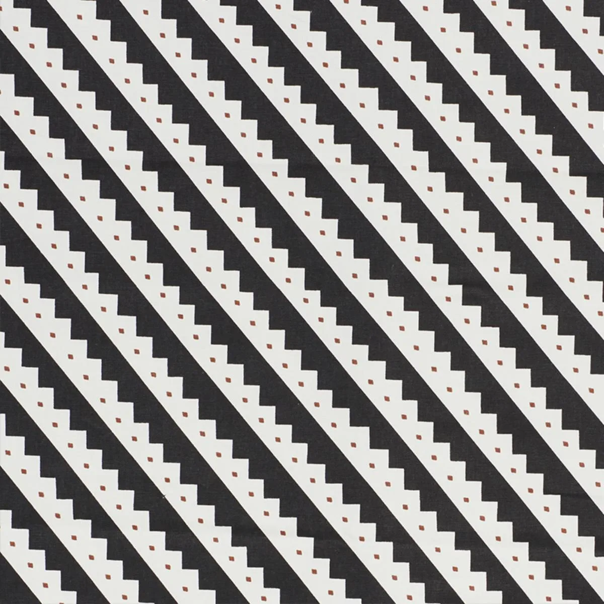 Schumacher 178021 Zeppelin Black fabric swatch