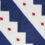 Schumacher 178022 Zeppelin Blue fabric swatch
