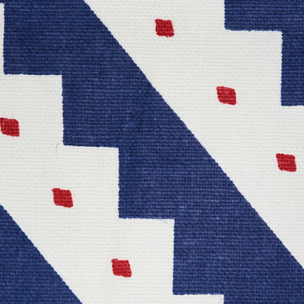 Schumacher 178022 Zeppelin Blue fabric swatch