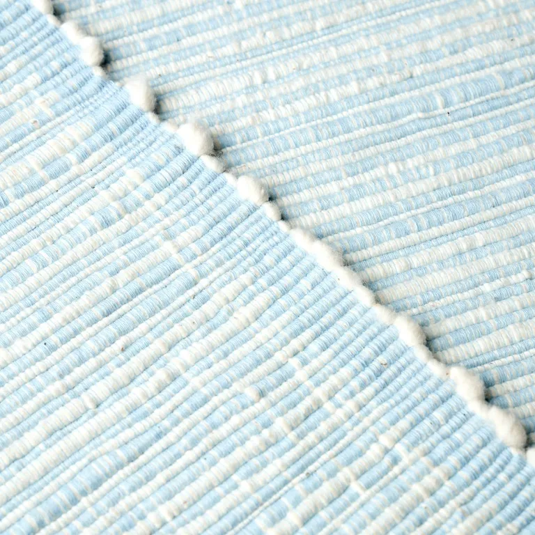 Schumacher 81372 Zeta Handwoven Texture Sky fabric swatch