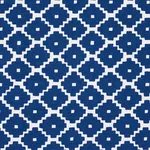 Schumacher 174487 Ziggurat Blue fabric swatch
