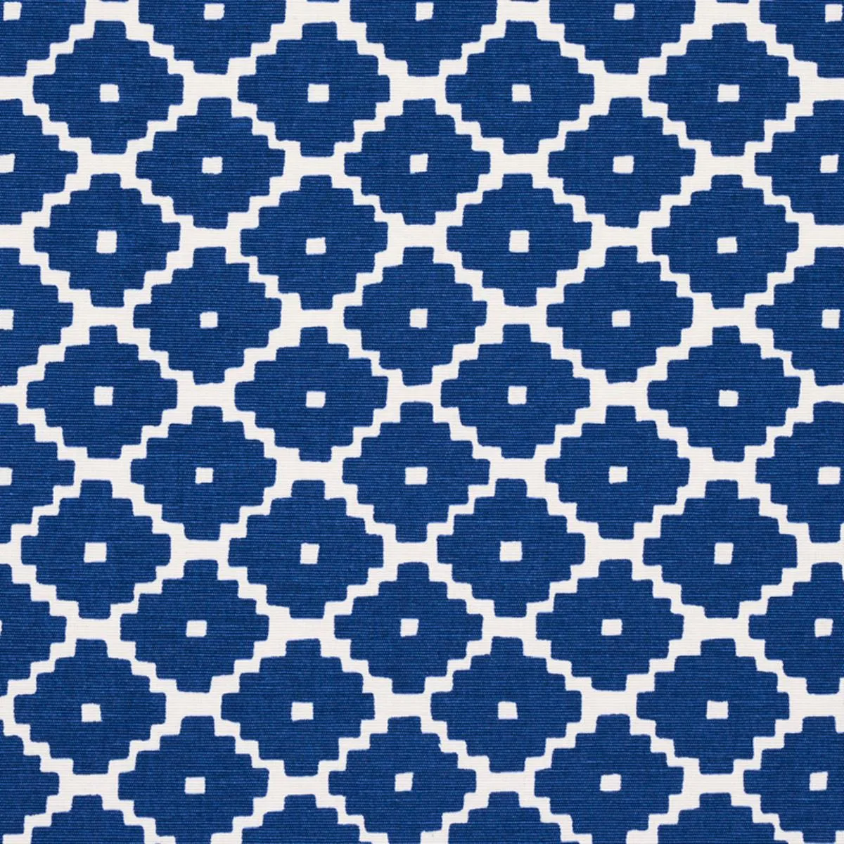 Schumacher 174487 Ziggurat Blue fabric swatch