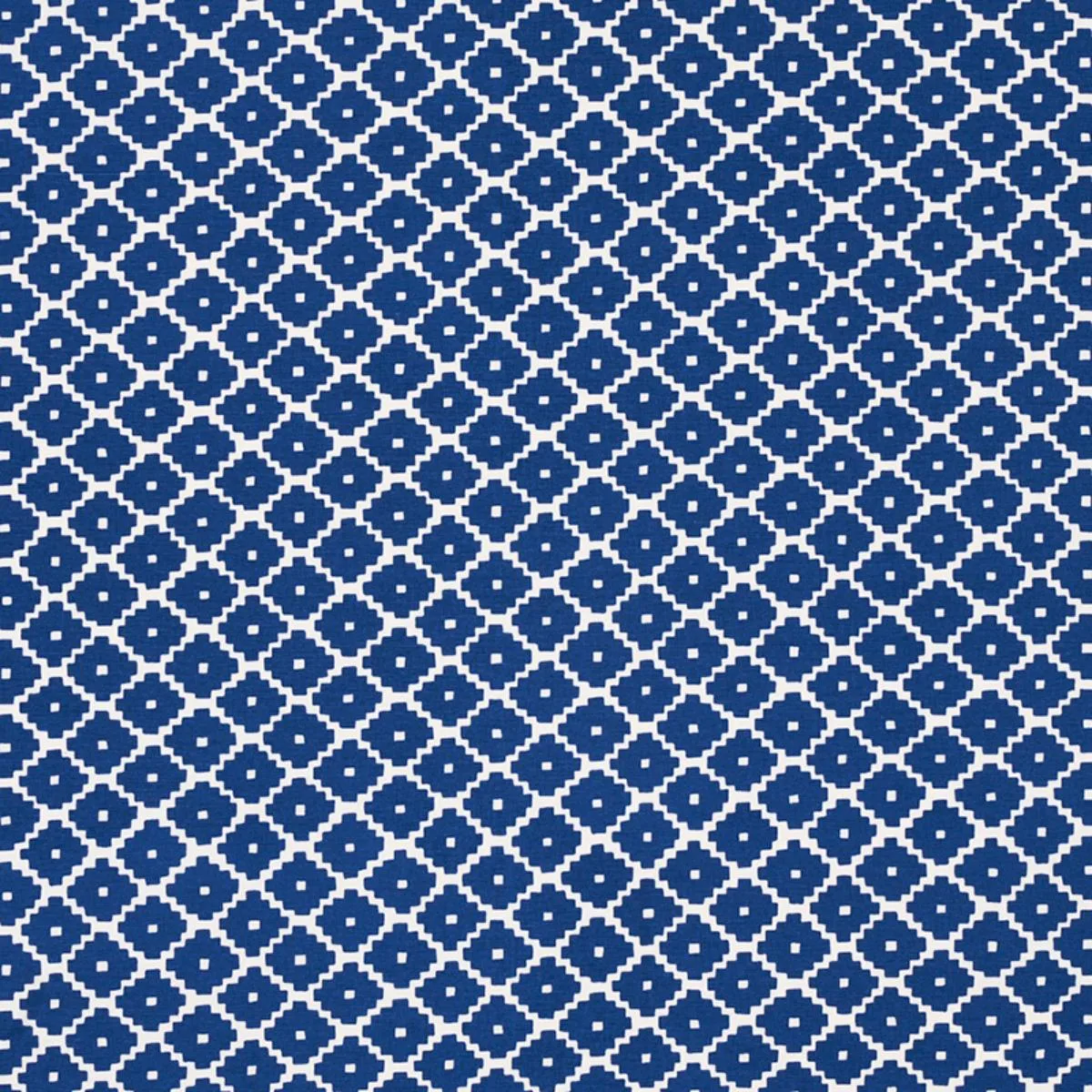Schumacher 174487 Ziggurat Blue fabric swatch