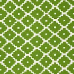 Schumacher 174488 Ziggurat Green fabric swatch
