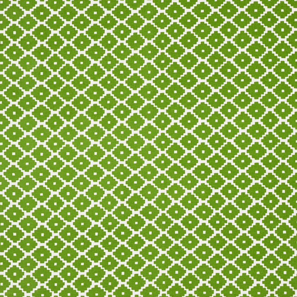 Schumacher 174488 Ziggurat Green fabric swatch