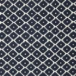 Schumacher 174486 Ziggurat Navy fabric swatch