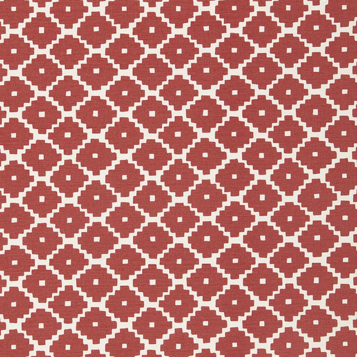 Schumacher 174484 Ziggurat Ruby fabric swatch