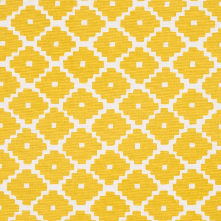 Schumacher 174489 Ziggurat Yellow fabric swatch