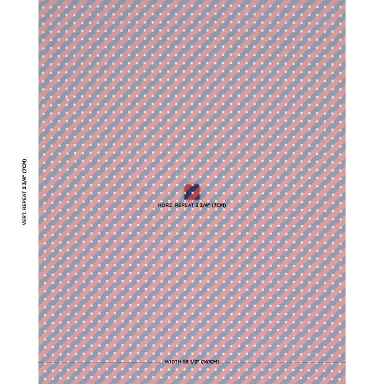 Schumacher 87610 Zilla Stripe Americana fabric swatch