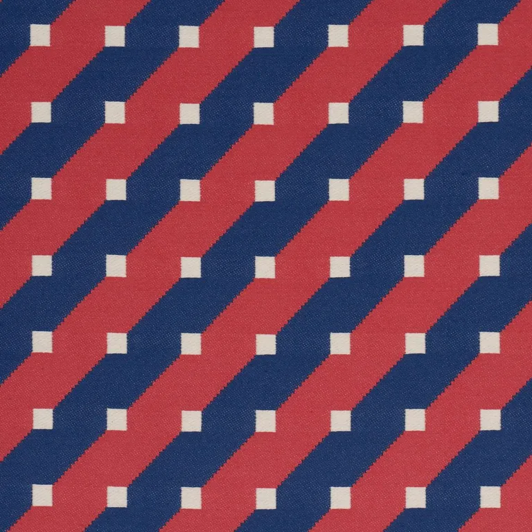 Schumacher 87610 Zilla Stripe Americana fabric swatch
