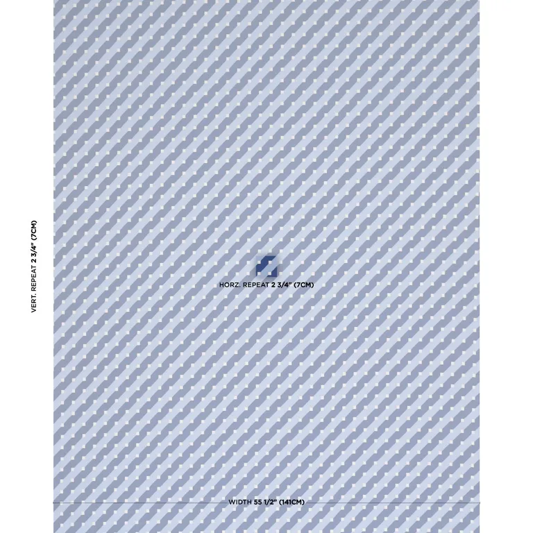 Schumacher 87611 Zilla Stripe Blues fabric swatch