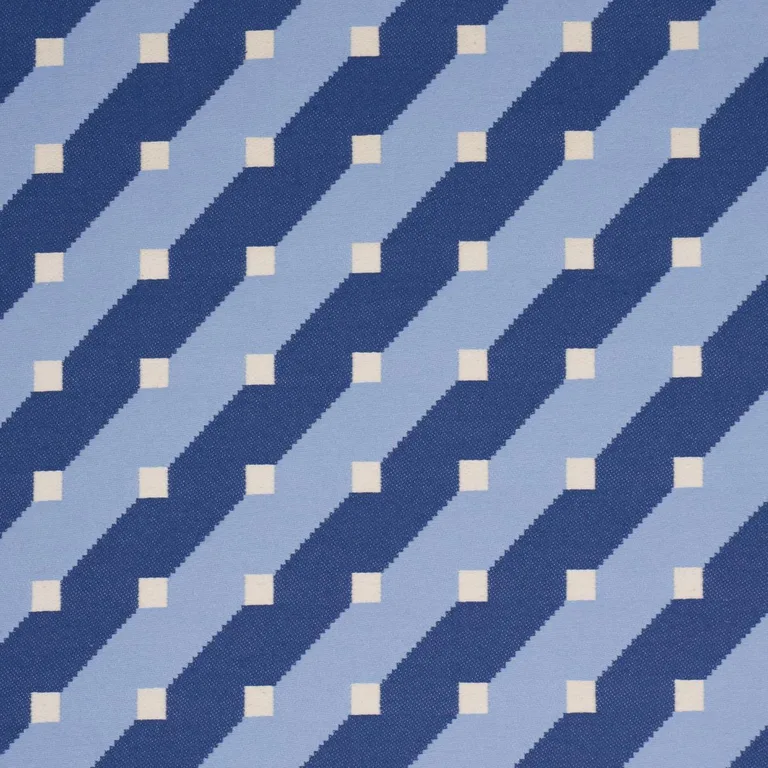 Schumacher 87611 Zilla Stripe Blues fabric swatch