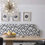 Schumacher 2644330 Zimba Charcoal fabric swatch