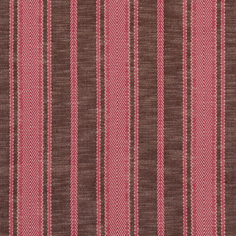 Schumacher 71910 Zina Stripe Berry fabric swatch
