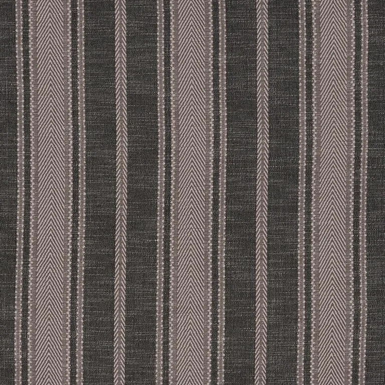 Schumacher 71912 Zina Stripe Charcoal fabric swatch
