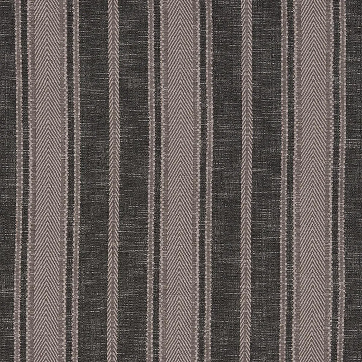 Schumacher 71912 Zina Stripe Charcoal fabric swatch