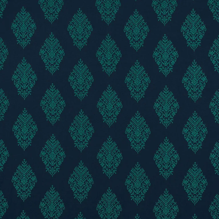 Schumacher 70223 Zinda Embroidery Aegean fabric swatch