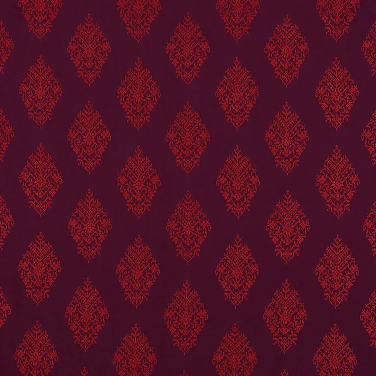 Schumacher 70224 Zinda Embroidery Berry fabric swatch