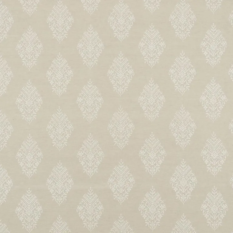 Schumacher 70220 Zinda Embroidery Sand fabric swatch