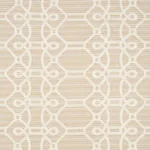 Schumacher 71934 Ziz Embroidery Natural fabric swatch