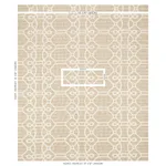 Schumacher 71934 Ziz Embroidery Natural fabric swatch