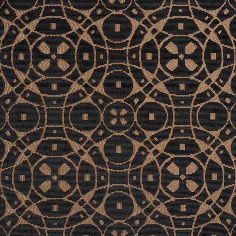 Schumacher 72921 Zodiac Velvet Onyx fabric swatch