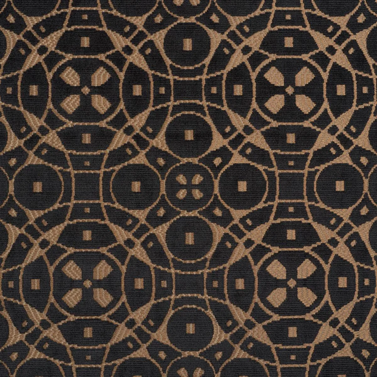 Schumacher 72921 Zodiac Velvet Onyx fabric swatch