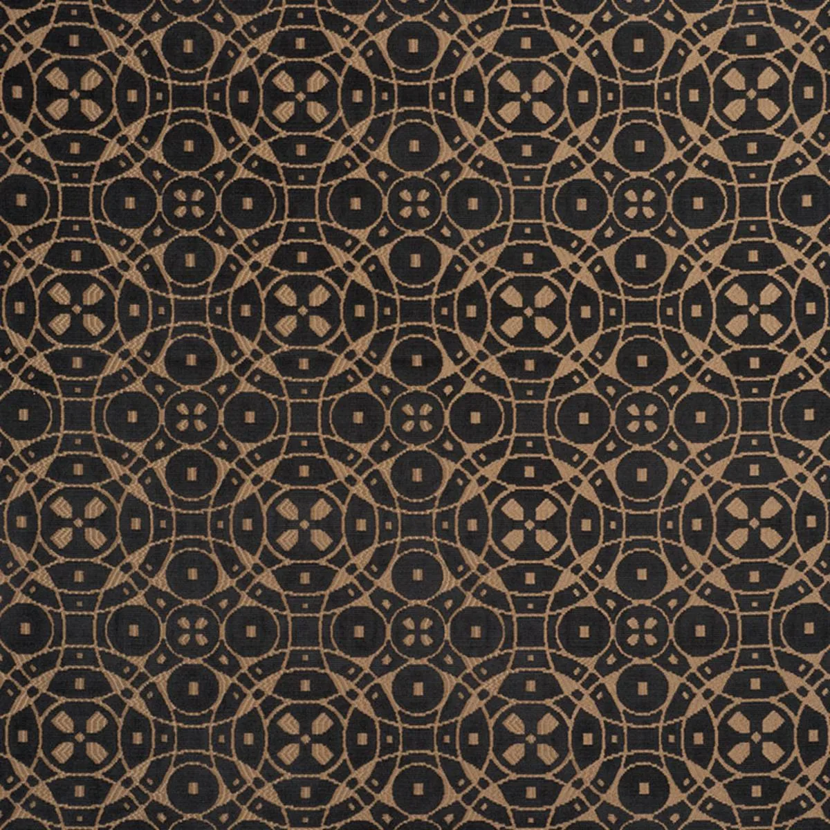 Schumacher 72921 Zodiac Velvet Onyx fabric swatch