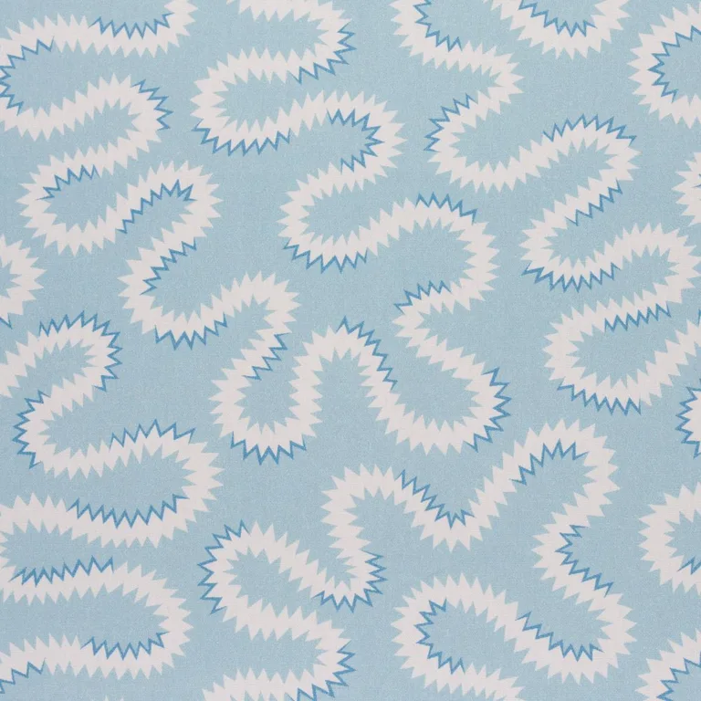 Schumacher 180550 Zoelie Aqua fabric swatch