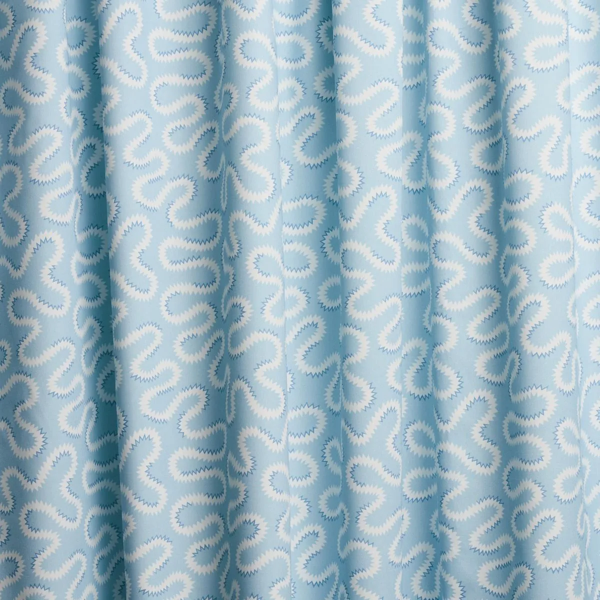 Schumacher 180550 Zoelie Aqua fabric swatch
