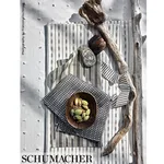Schumacher 71860 Zoila Black fabric swatch