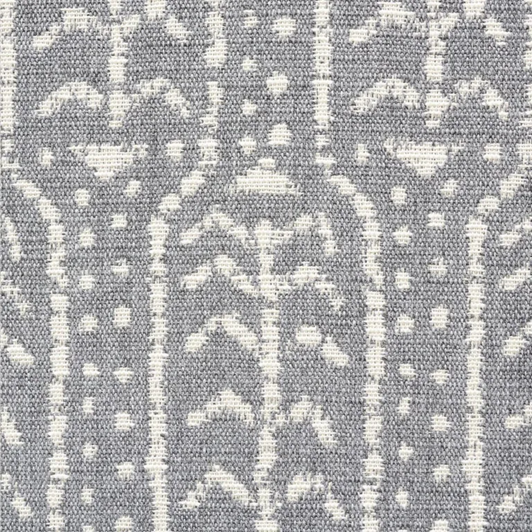 Schumacher 73761 Zonda Indoor/Outdoor Charcoal fabric swatch