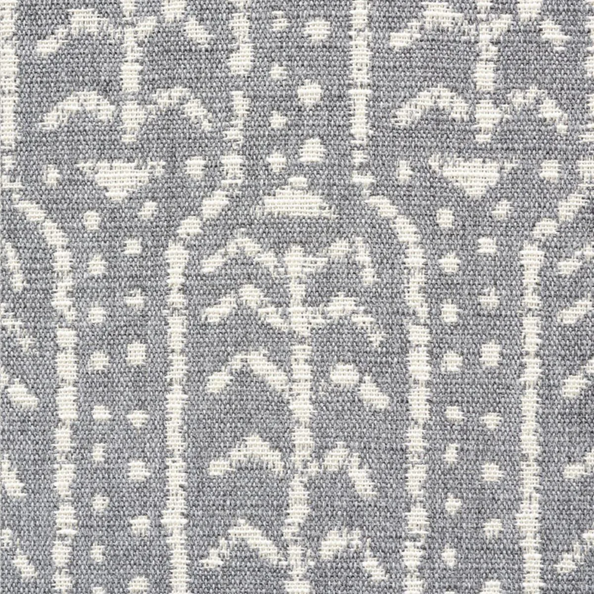Schumacher 73761 Zonda Indoor/Outdoor Charcoal fabric swatch