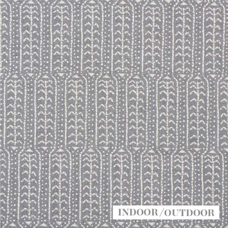 Schumacher 73761 Zonda Indoor/Outdoor Charcoal fabric swatch
