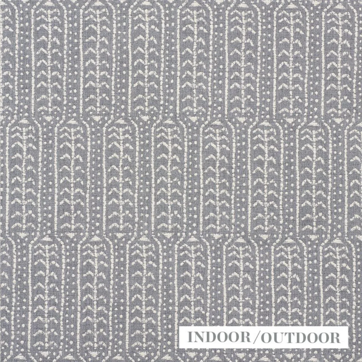 Schumacher 73761 Zonda Indoor/Outdoor Charcoal fabric swatch