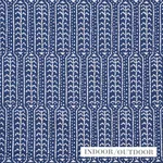 Schumacher 73762 Zonda Indoor/Outdoor Indigo fabric swatch