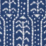 Schumacher 73762 Zonda Indoor/Outdoor Indigo fabric swatch