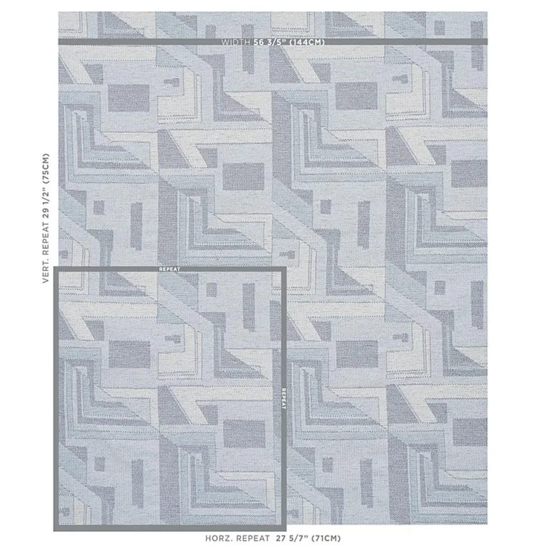 Schumacher 80581 Zsuzsa Chambray fabric swatch