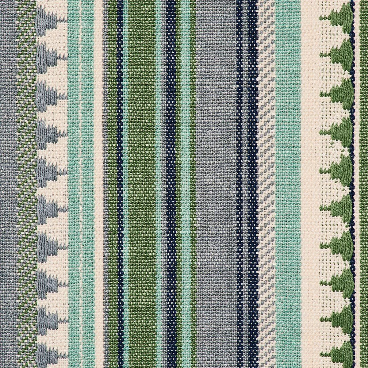 Schumacher 78733 Zuni Stripe Aqua fabric swatch