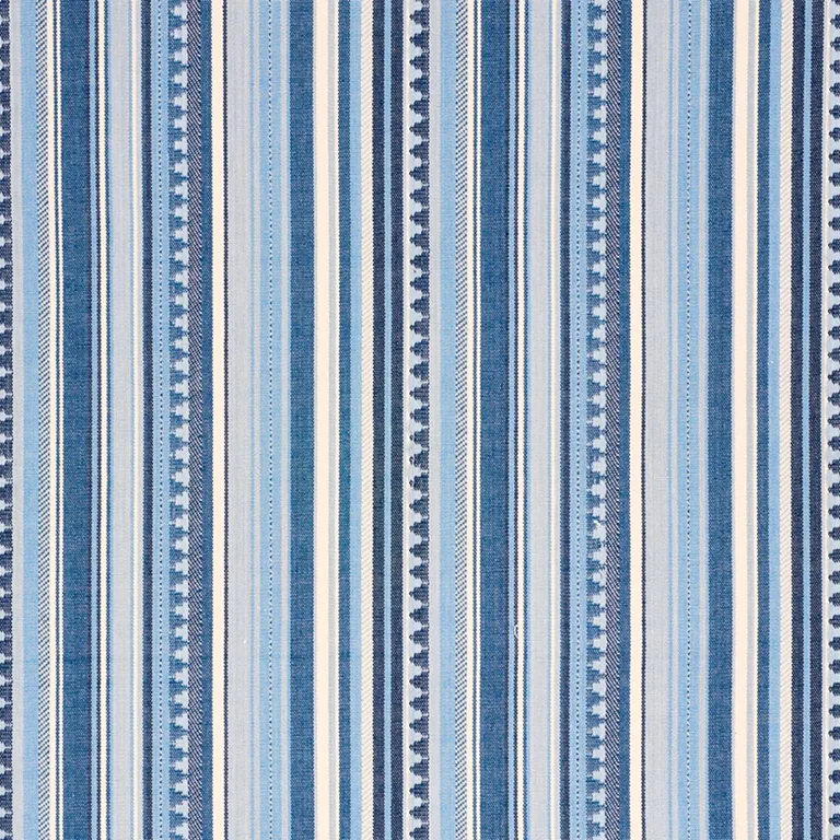 Schumacher 78731 Zuni Stripe Blue fabric swatch
