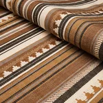 Schumacher 78734 Zuni Stripe Dune fabric swatch