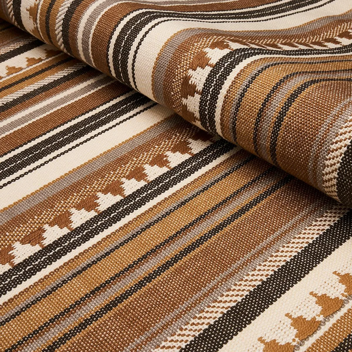 Schumacher 78734 Zuni Stripe Dune fabric swatch