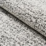 Schumacher 84203 Zuzu Indoor/Outdoor White On Black fabric swatch