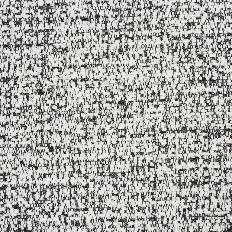 Schumacher 84203 Zuzu Indoor/Outdoor White On Black fabric swatch
